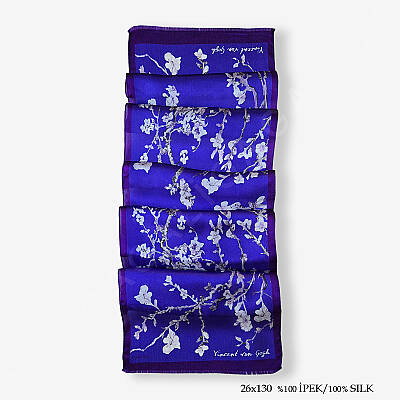 'Almond Purple 130' İpek Fular - 3