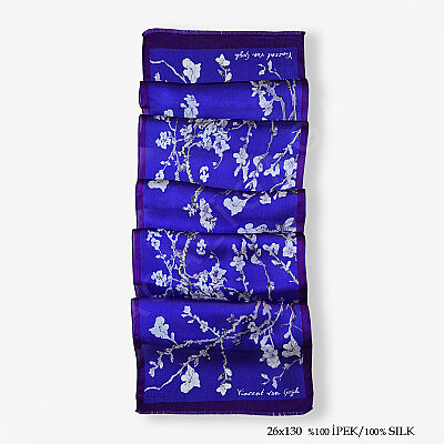 'Almond Purple 130' İpek Fular - 3