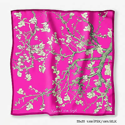 'Almond Fuchsia 55' İpek Fular